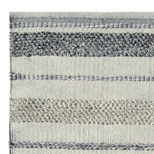 Oak Ivory/Grey 2 ft. 2 in. x 6 ft. 6 in. Modern Cotton/Wool Area Rug
