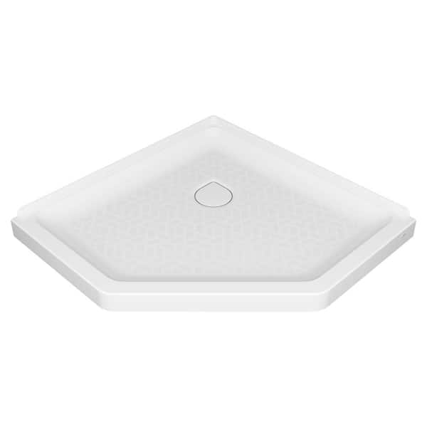 American Standard Ovation Curve 38 in. L x 38 in. W Corner Shower Pan Base with Center Drain in Arctic White