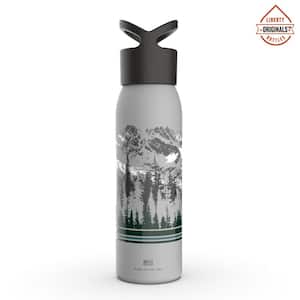 24 oz. Ascent Charcoal Reusable Single Wall Aluminum Water Bottle with Threaded Lid