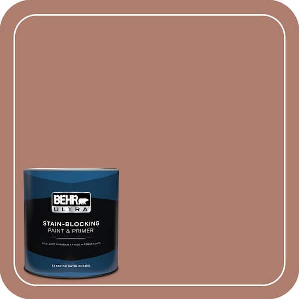 BEHR ULTRA 1 qt. #PPU2-11 Mars Red Satin Enamel Exterior Paint & Primer