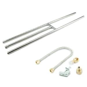 48 in. Stainless Steel H-Burner with Coupler and Allen Wrench