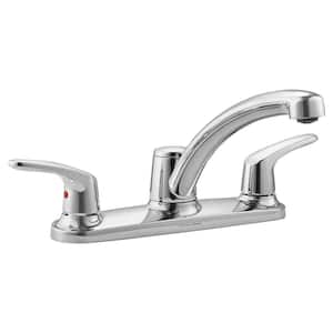 Colony Pro 2-Handle Standard Kitchen Faucet with Swivel Spout in Polished Chrome