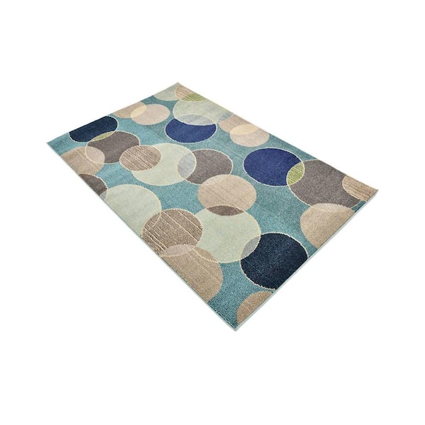 Chromatic Seaside Blue 4' 0 x 6' 0 Area Rug