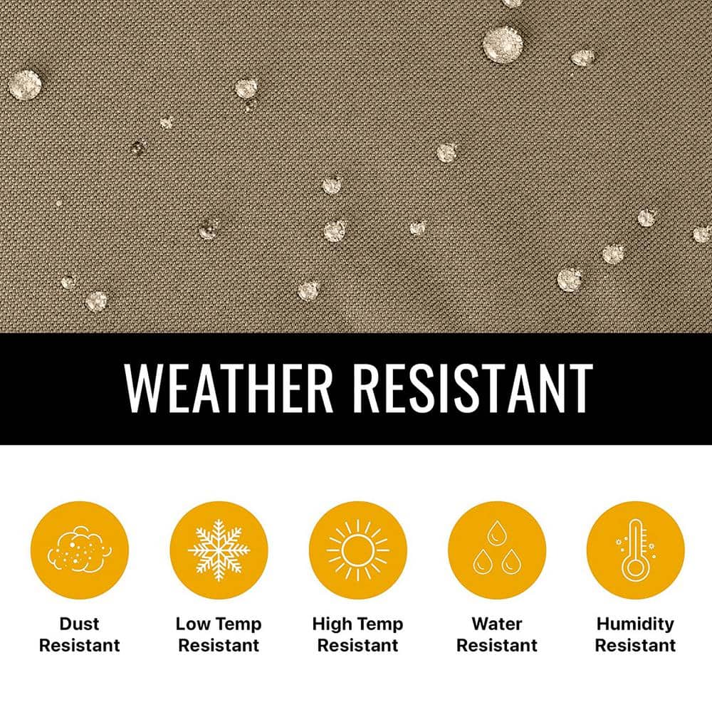 Extra Large Brown Weatherproof Outdoor Sofa Cover with PVC Backing