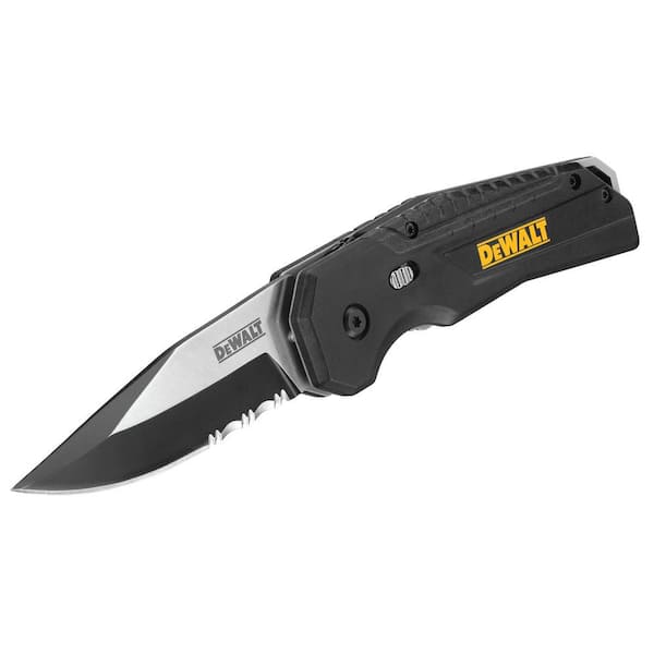 DEWALT 3.187 in. Folding Knife with Spring Assist DWHT10911 The