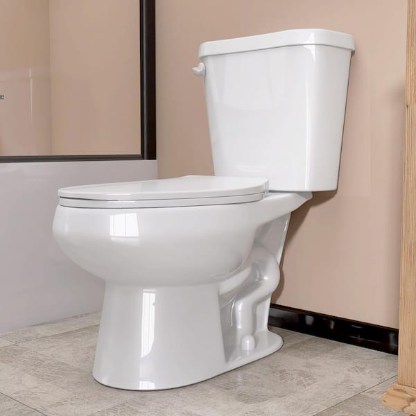 A白S Zeafive 2-Piece Toilets Single Flush Elongated Two Piece Bathroom