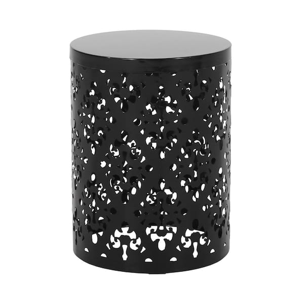 Unbranded Outdoor Metal Side Table, Suitable for Patio, Backyard, Garden, Can Be Matched With Any Combination Black