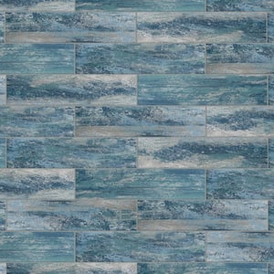 Cassis Blue 8-1/2 in. x 35-1/2 in. Porcelain Floor and Wall Tile (12.78 sq. ft./Case)