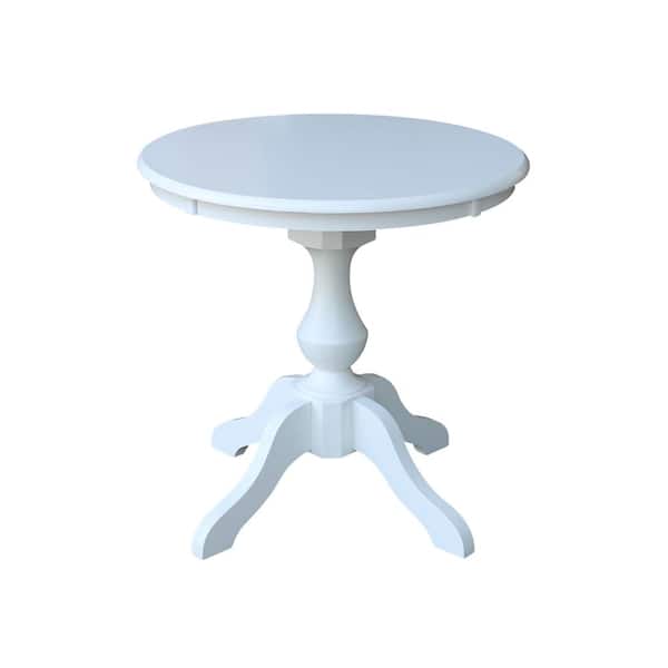 International Concepts Sophia White Pedestal Solid Wood Dining Table