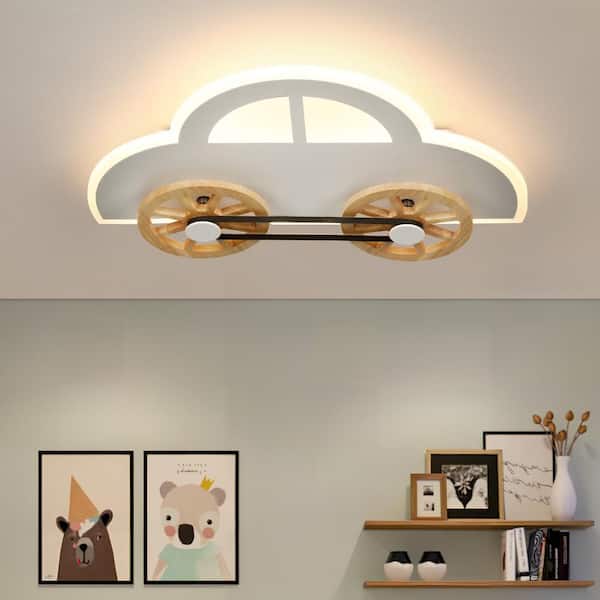 瞑想少女#12 TOZING 17.9 in. Modern Integrated LED Flush Mount Ceiling Light