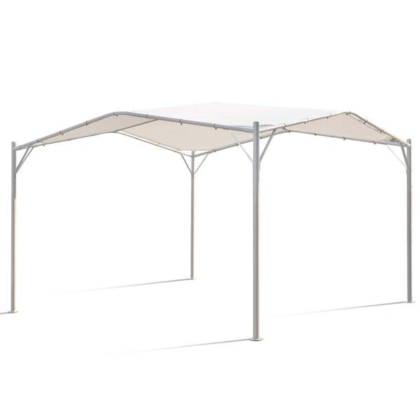 Zeus & Ruta 11.5 ft. x 11.5 ft. White Patio Gazebo with Sturdy and Durable Structure for Patio, Garden, Poolside, Backyard