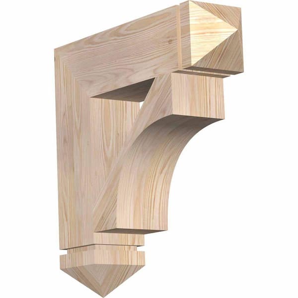 Ekena Millwork 5.5 in. x 24 in. x 24 in. Douglas Fir Westlake Arts and Crafts Smooth Bracket