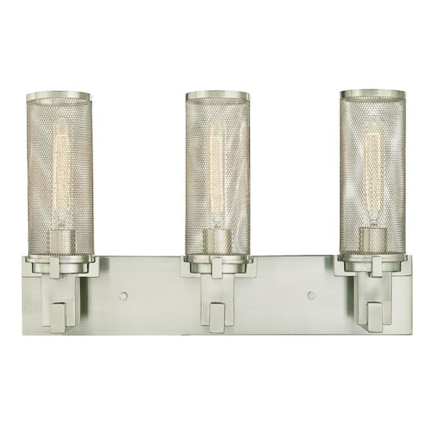 Westinghouse Adler 3-Light Brushed Nickel Wall Mount Bath Light