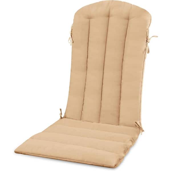 Mximu 19.7 in. x 18.9 in. Light Brown Patio Adirondack Chair Cushion with Straps for Indoor and Outdoor