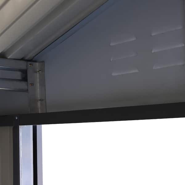 VEIKOUS 8 ft. W x 10 ft. D Outdoor Metal Storage Shed in