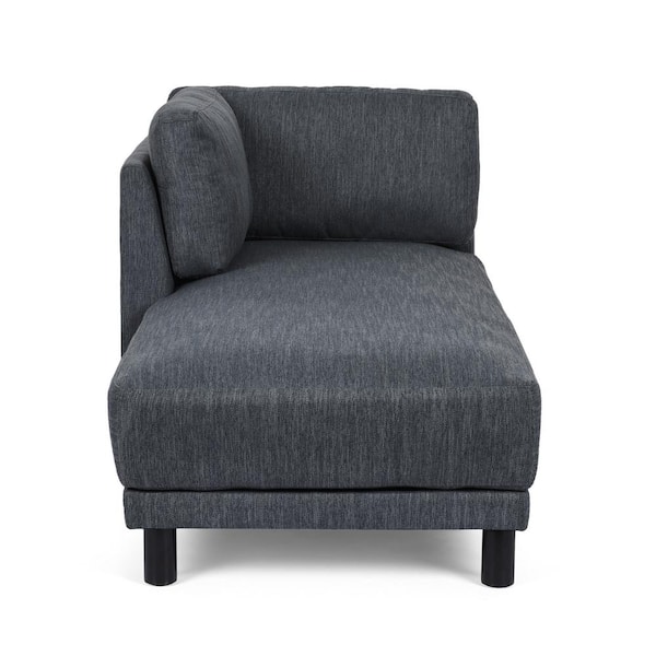 opgroeien voelen Maak een sneeuwpop Noble House Hoadley Charcoal and Black Upholstered Chaise Lounge-105546 -  The Home Depot