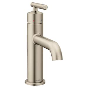 Gibson Single Hole Single-Handle Bathroom Faucet with Drain Assembly in Brushed Nickel