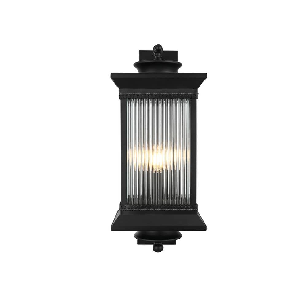 23.5 in. Black Outdoor Hardwired Wall Sconce with No Bulbs Included price history on PriceWatchPro