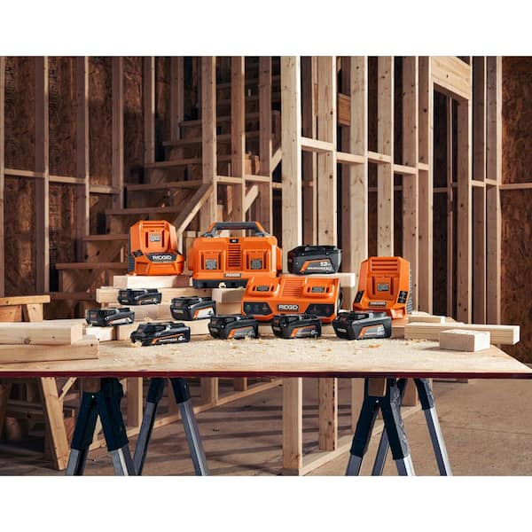 RIDGID 18V Rapid Charger with (2) 8.0 Ah MAX Output Batteries