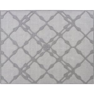 B1751 Grey 7 ft. 6 in. x 9 ft. 6 in. Hand Tufted Looped High and Low Wool Area Rug