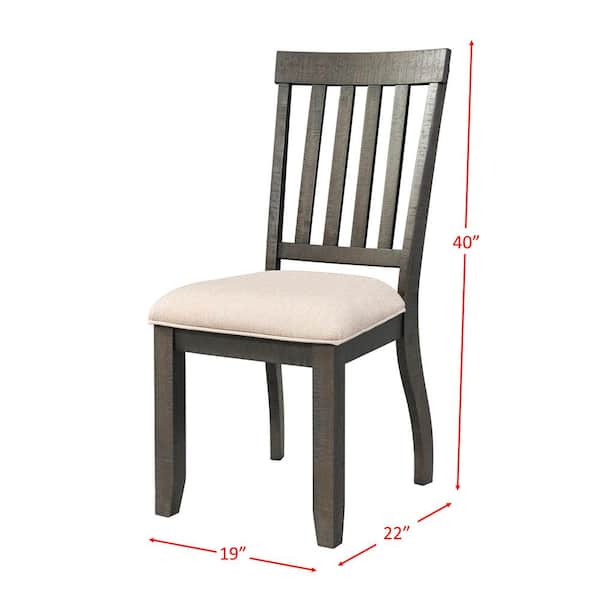 Stanford Dark Ash Side Chair Set Dst100sc, 20 Inch Seat Dining Chairs