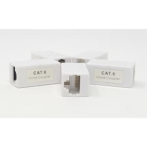 Cat6 Ethernet Coupler UL Listed in White (5-Pack)