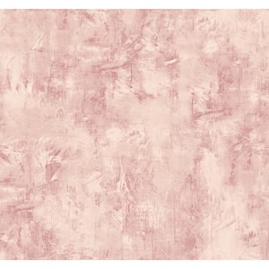 Embossed Vinyl Faux Plaster Dusted Rose Pink Vinyl Strippable Roll (Covers 60.75 sq. ft.)