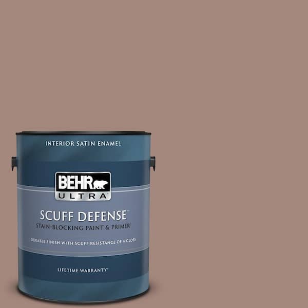 BEHR ULTRA 1 gal. #BNC-11 Pink Granite Extra Durable Satin Enamel Interior Paint & Primer