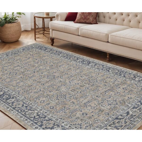 5 ft. x 8 ft. Multi-Colored Wool Medallion Hand Woven Area Rug