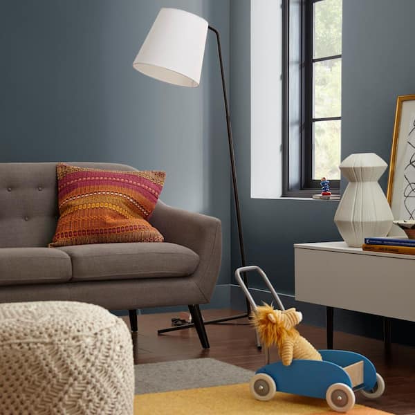 BEHR PREMIUM PLUS 1 gal. #N480-7 Midnight Blue Flat Low Odor Interior Paint  & Primer 130001 - The Home Depot