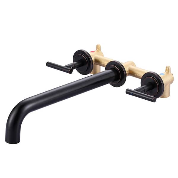 ARCORA Wall Mounted 2-Handle Bathtub Roman Tub Faucet in Oil Rubbed Bronze