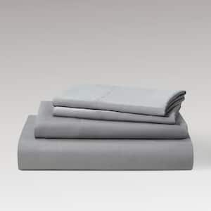 Solid 300TC 4-Piece Alloy Bamboo Queen Sheet Set