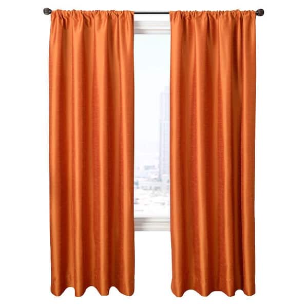 Home Decorators Collection Sheer Casanova Mango Rod Pocket Curtain-DISCONTINUED
