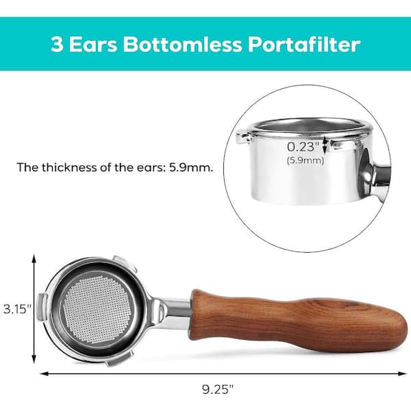 CASABREWS 58mm Stainless Steel Bottomless Espresso Portafilter with Filter Basket HD US 58mm Portafilter SS WOO The Home Depot