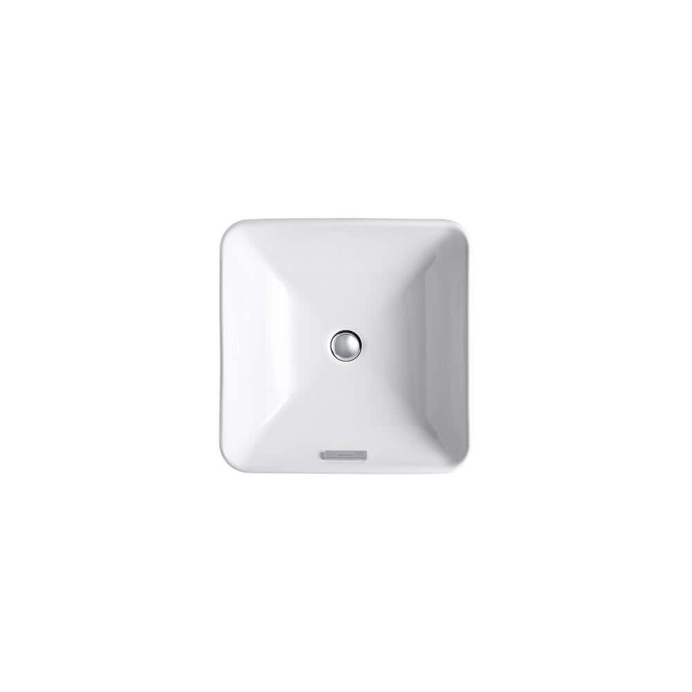 Vox Square White Porcelain Above Counter Bathroom Sink