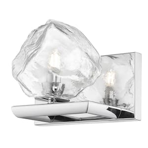 Rockport 7.9 in. Chrome Sconce with Clear Glass Shade