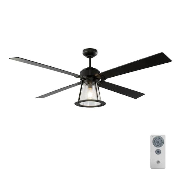 Generation Lighting Rockland 60 in. Indoor/Outdoor Oil Rubbed Bronze Ceiling Fan with Light Kit and Remote Control
