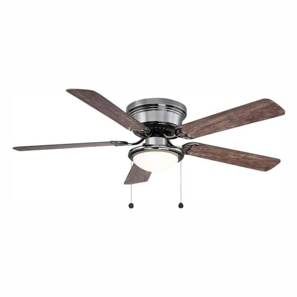 Hugger 52 in. LED Indoor Pewter Gunmetal Ceiling Fan with Light Kit