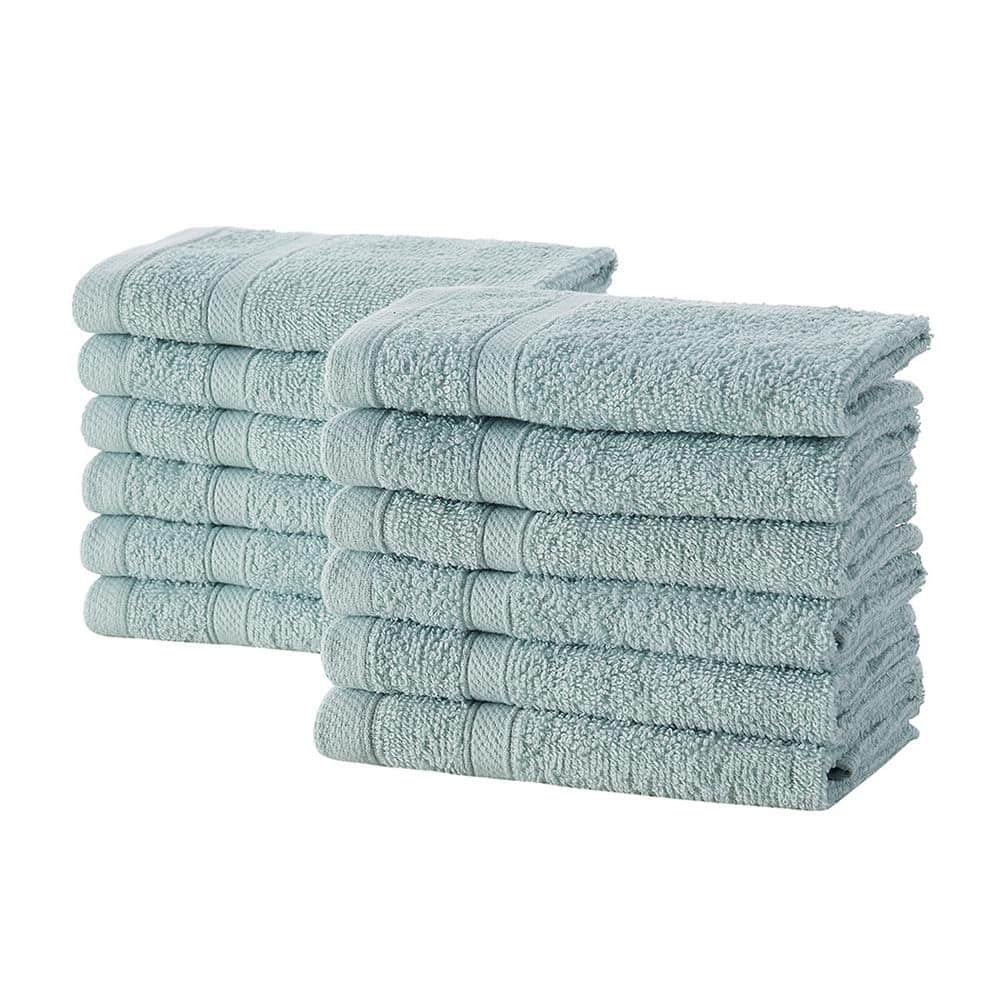 Cannon 100% Cotton Low Twist Bathtowels (30 in. L x 54 in. W), 550 gsm, Highly Absorbent, Supersoft Fluffy (2 Pack, Jade Green)