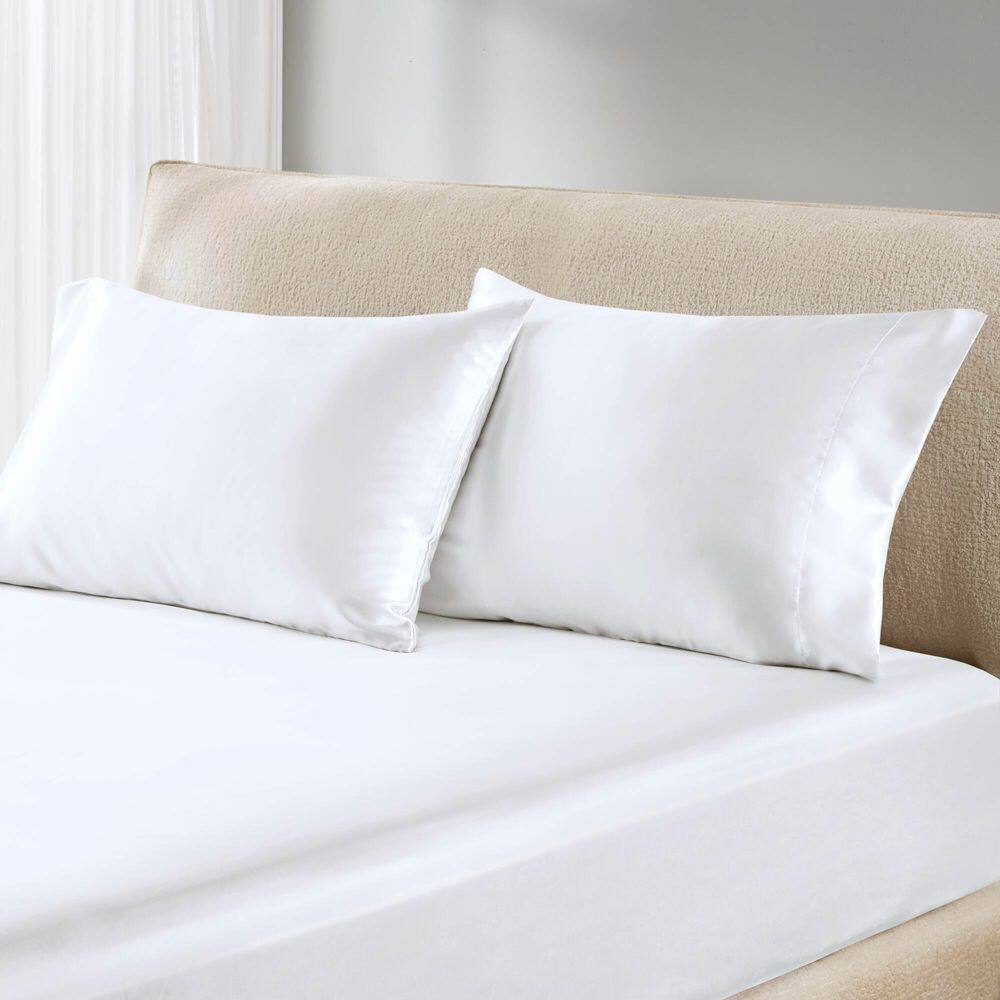 White Queen Satin Polyester 6-Piece Sheet Set
