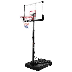 Waterproof Portable Basketball Hoop w/Super Bright LED Lights 6.6 ft. to 10 ft. H Adjustment for Play at Night Outdoor