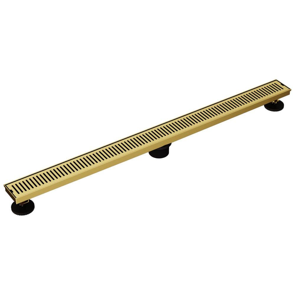 VIGO Elan 36 in. Linear Shower Drain in Matte Brushed Gold