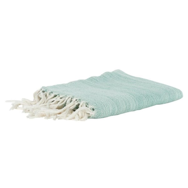 HomeRoots Aqua Abstract Polyethylene Throw Blanket