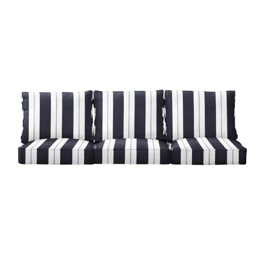 22.5 in. x 22.5 in. Deep Seating Indoor/Outdoor Couch Cushion Set in Sunbrella Relate Harbor price history on PriceWatchPro