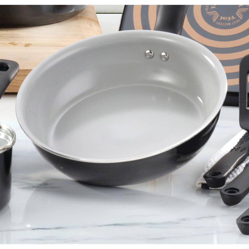 T-fal 14-Piece Black Aluminum Nonstick Cookware Set