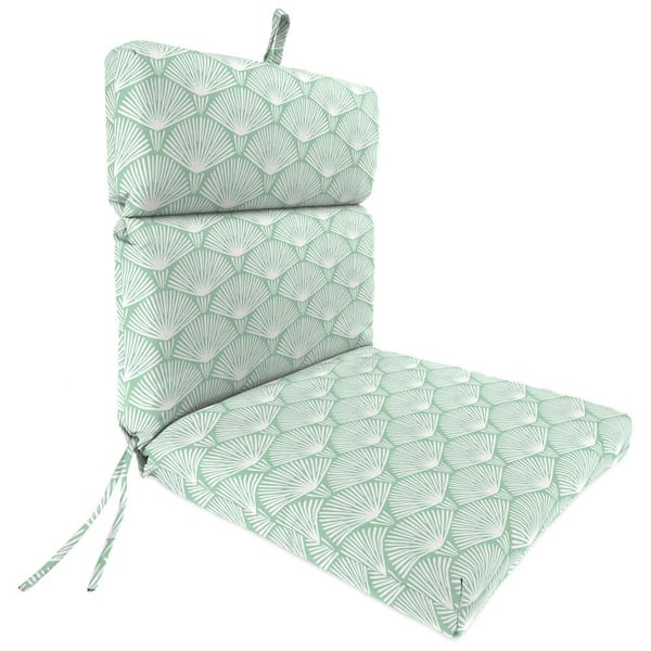 Jordan Manufacturing 44 in. L x 22 in. W x 4 in. T Rectangular Outdoor Dining Chair Cushion in Lugana Seagreen