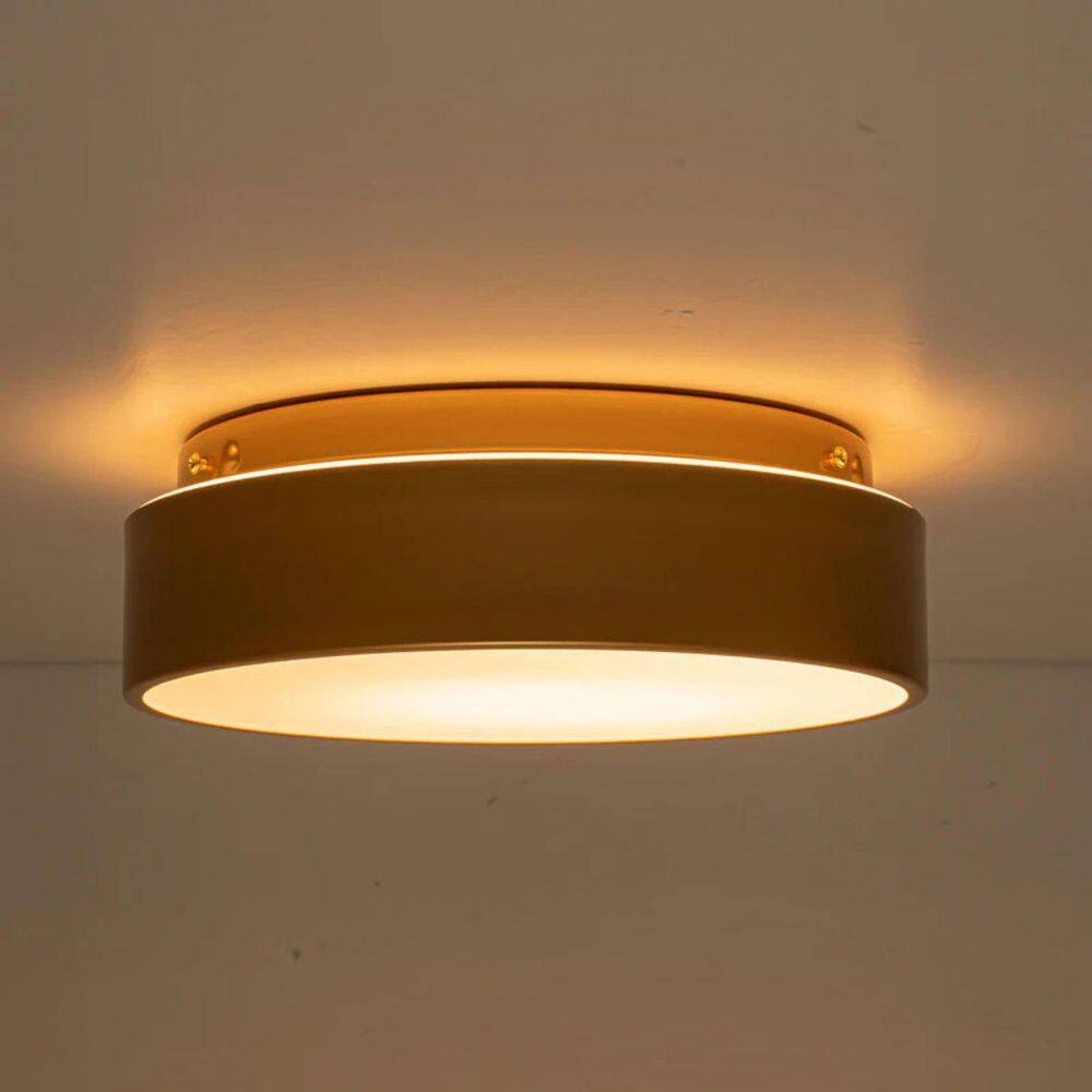 11.42 in. 22-Watt Gold Round 5CCT Selectable LED Flush Mount Ceiling Light with Frosted Glass Shade price history on PriceWatchPro