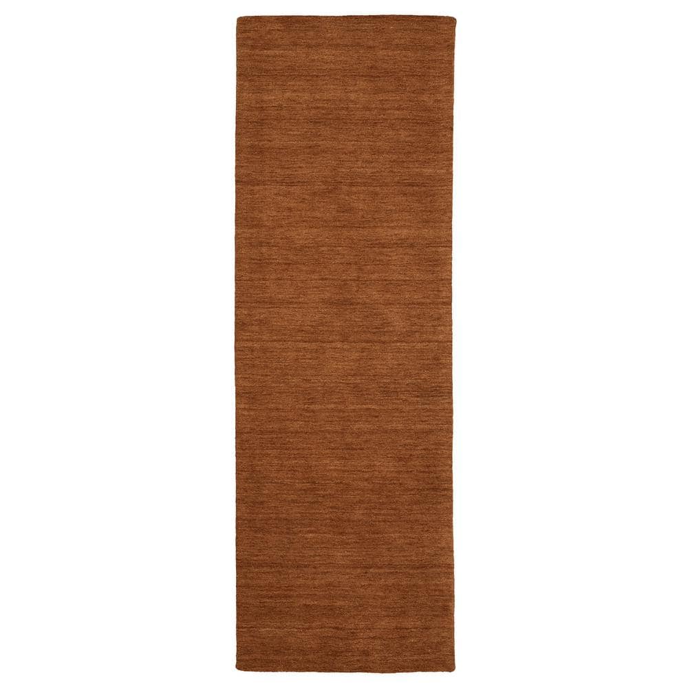 Allaire Rust 2 ft. x 8 ft. Solid Heathered Hand-Crafted 100% Wool Indoor Runner Area Rug price history on PriceWatchPro