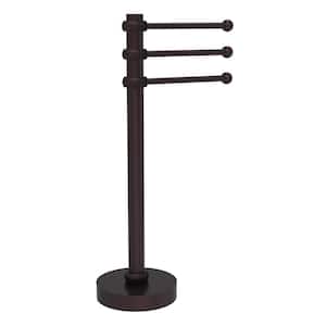 Vanity Top 9 in. 3-Swing Arm Guest Towel Holder with Twisted Accents in Antique Bronze