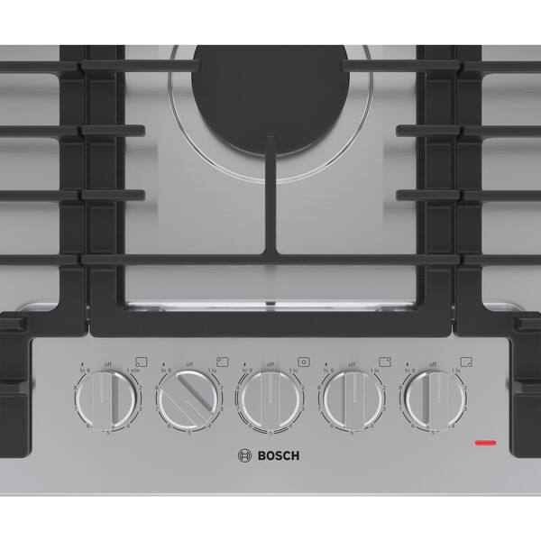 Bosch 500 Series 36-in 5 Burners Stainless Steel Gas Cooktop